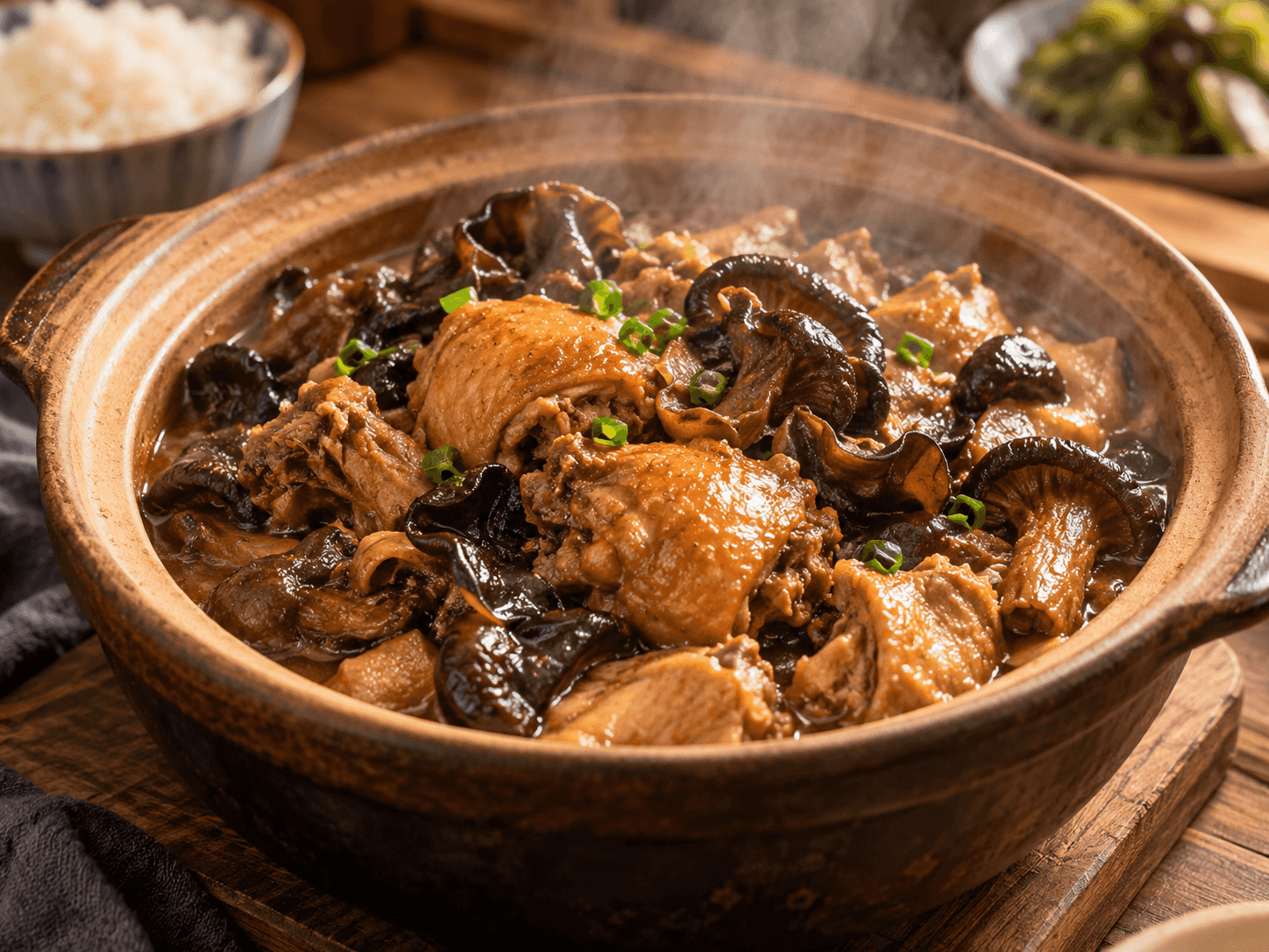 Chicken Stewed with Mushrooms